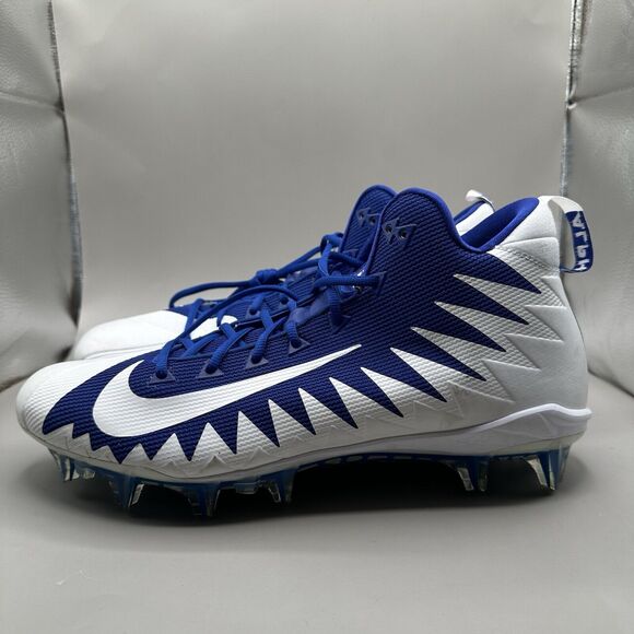 Nike Alpha Menace Pro Mid Football Cleats White Blue 866012-409 Size 15 US - Picture 2 of 10